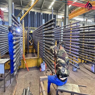 مبادل حراري بأنبوب زعانف حلزوني مسنن صلب من الفولاذ المقاوم للصدأ مضاد للرماد