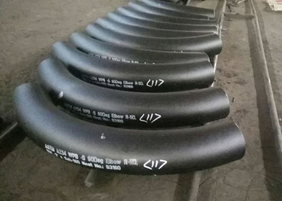 8 "SCH80 أنابيب غلاية فولاذية الكوع / SS 90 درجة كوع BW B16.9 لوحة سوداء