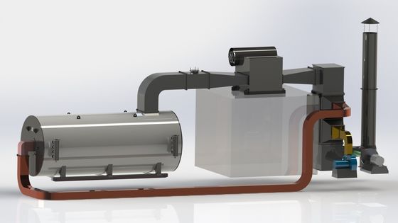 1.6MPa نظام إعادة تدوير غاز المداخن مرجل ناقل حراري عضوي