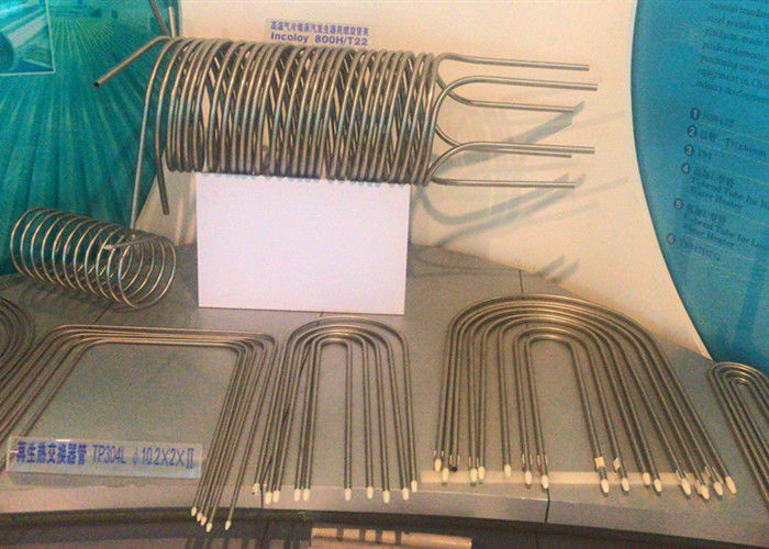 مبادل حراري سلس أنابيب الفولاذ المقاوم للصدأ TP304 304L TP316L TP347 TP317 100٪ ET HT UT